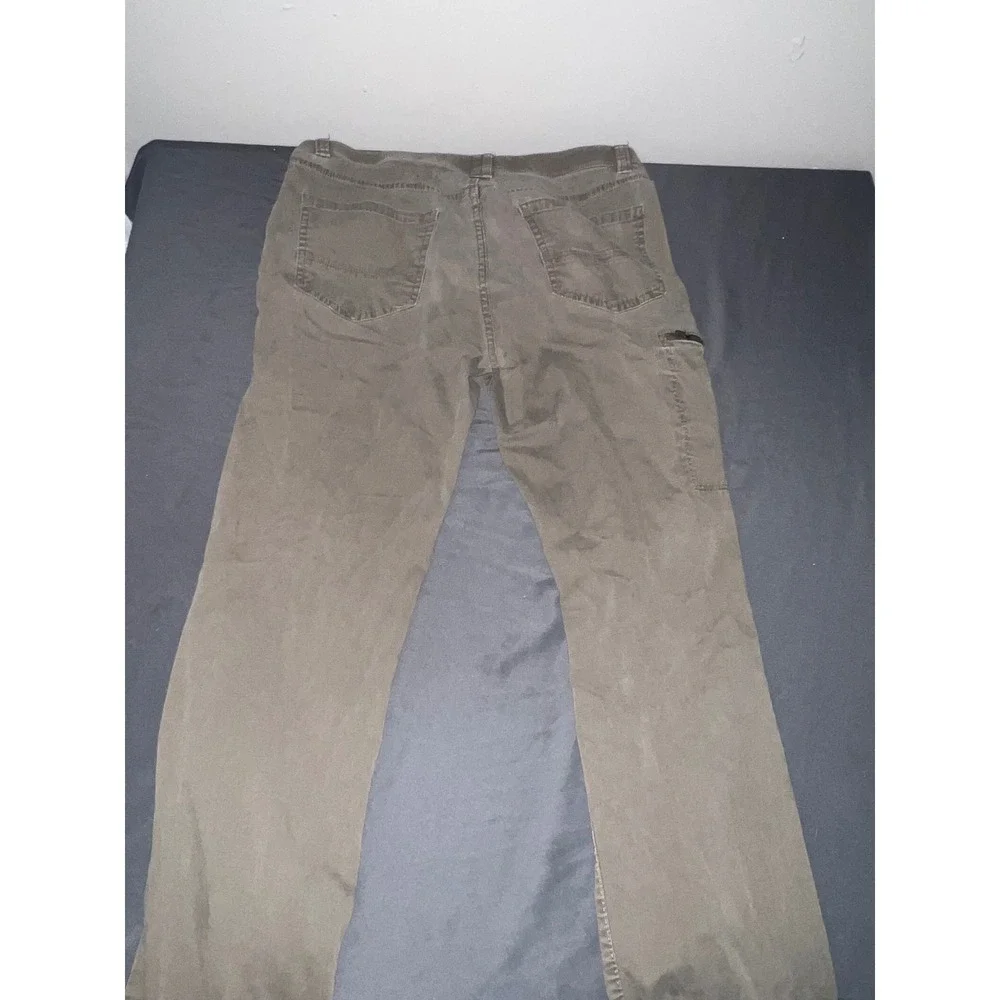 Weatherproof Vintage Mens Utility Pants 34x32 Walnut Brown Stretch W1F930SC